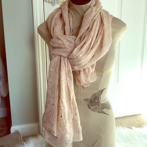 Stella & Dot Pink and Gold Westwood Scarf